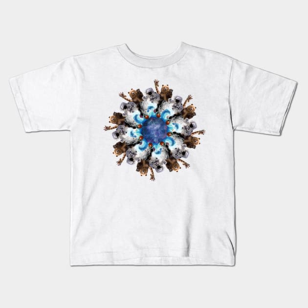 space chaos mandala Kids T-Shirt by burenkaUA